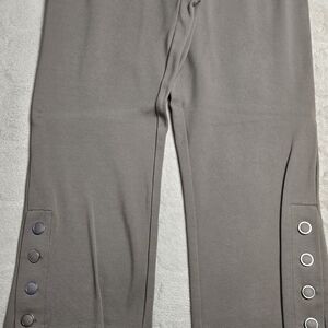 Jules & Leopold Taupe Joggers with Button Accents